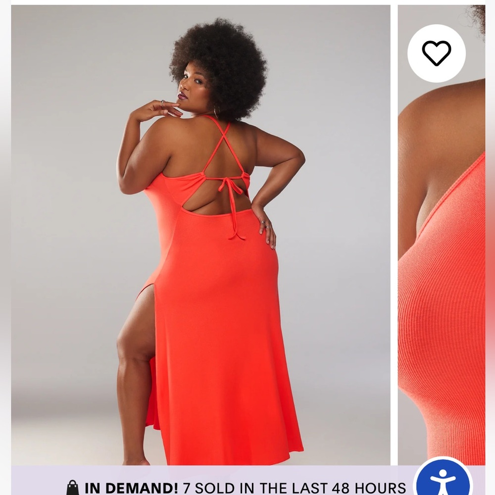 Savage X Fenty Vibrant Orange Strappy Dress